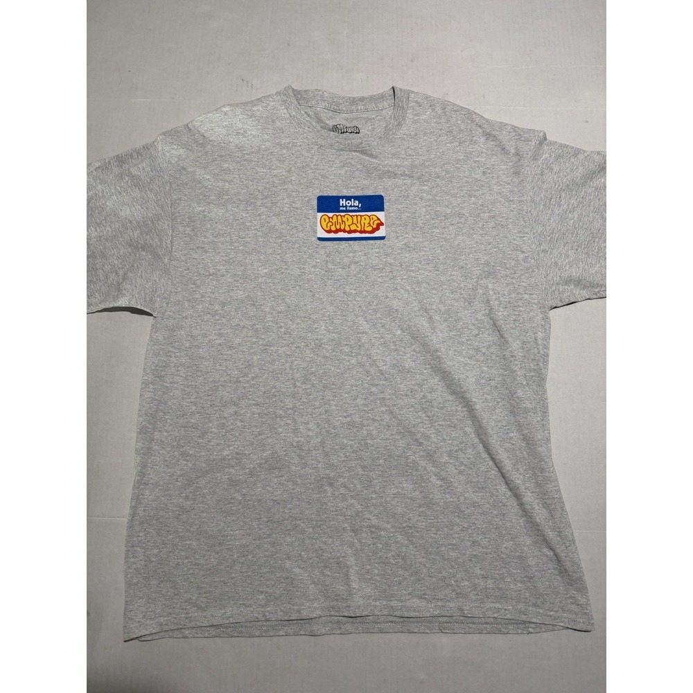 empyre sk8 'name tag' grey pullover ss tt, men's xl t-shirt